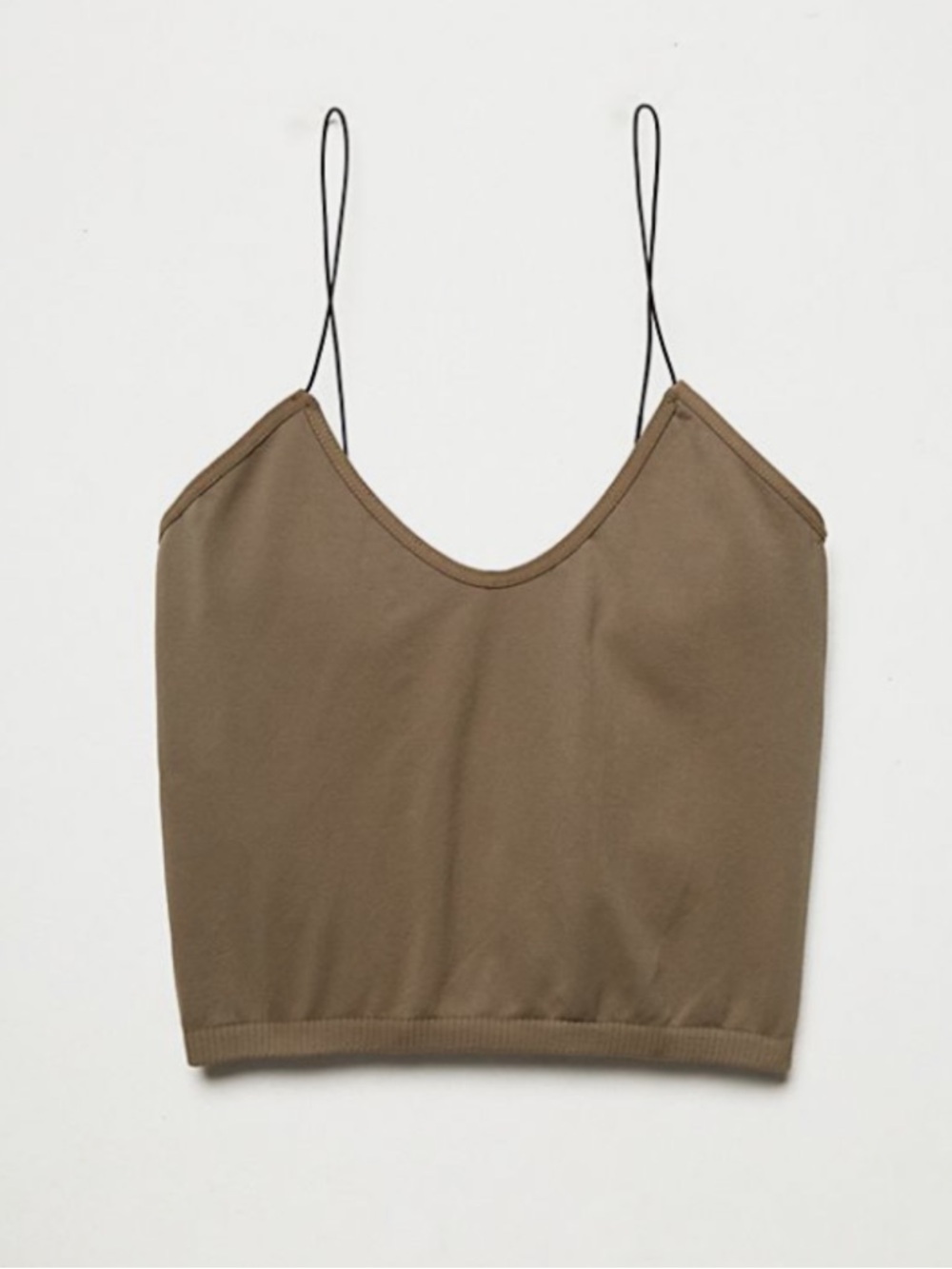 Free People Nude Spaghetti-Strap Crop Cami